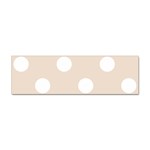 Polka Dots - White on Almond Brown Sticker Bumper (10 pack)
