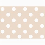 Polka Dots - White on Almond Brown 5  x 7  Photo Cards
