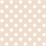 Polka Dots - White on Almond Brown ScrapBook Page 12  x 12 