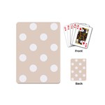 Polka Dots - White on Almond Brown Playing Cards (Mini)