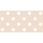 Polka Dots - White on Almond Brown YOU ARE INVITED 3D Greeting Card (8x4)