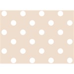 Polka Dots - White on Almond Brown Birthday Cake 3D Greeting Card (7x5)