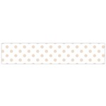 Polka Dots - Almond Brown on White Flano Scarf (Small)