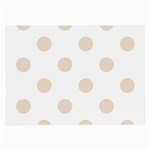 Polka Dots - Almond Brown on White Large Glasses Cloth