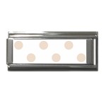 Polka Dots - Almond Brown on White Superlink Italian Charm (9mm)