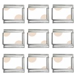 Polka Dots - Almond Brown on White 9mm Italian Charm (9 pack)