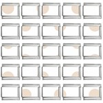 Polka Dots - Almond Brown on White 9mm Italian Charm (25 pack)