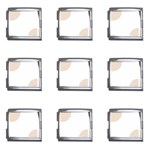 Polka Dots - Almond Brown on White Mega Link Italian Charm (9 pack)