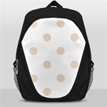 Polka Dots - Almond Brown on White Backpack Bag