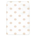 Polka Dots - Almond Brown on White Removable Flap Cover (S)