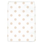 Polka Dots - Almond Brown on White Removable Flap Cover (L)