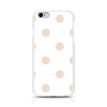 Polka Dots - Almond Brown on White Apple iPhone 6/6S Silicone Case (Transparent)