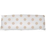 Polka Dots - Almond Brown on White Body Pillow Case Dakimakura (Two Sides)