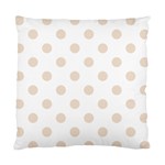 Polka Dots - Almond Brown on White Standard Cushion Case (Two Sides)