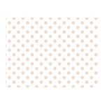 Polka Dots - Almond Brown on White Double Sided Flano Blanket (Mini)