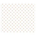 Polka Dots - Almond Brown on White Double Sided Flano Blanket (Small)
