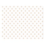 Polka Dots - Almond Brown on White Double Sided Flano Blanket (Large)