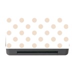Polka Dots - Almond Brown on White Memory Card Reader with CF