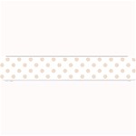 Polka Dots - Almond Brown on White Small Bar Mat