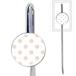 Polka Dots - Almond Brown on White Book Mark