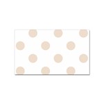 Polka Dots - Almond Brown on White Sticker Rectangular (10 pack)