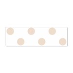 Polka Dots - Almond Brown on White Sticker Bumper (100 pack)