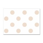 Polka Dots - Almond Brown on White Sticker A4 (10 pack)