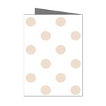 Polka Dots - Almond Brown on White Mini Greeting Cards (Pkg of 8)