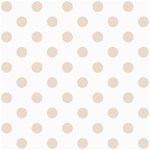 Polka Dots - Almond Brown on White ScrapBook Page 8  x 8 