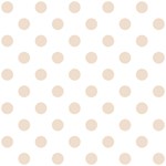 Polka Dots - Almond Brown on White ScrapBook Page 12  x 12 