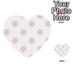 Polka Dots - Almond Brown on White Multi-purpose Cards (Heart)