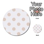 Polka Dots - Almond Brown on White Multi-purpose Cards (Round)