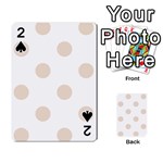 Polka Dots - Almond Brown on White Playing Cards 54 Designs