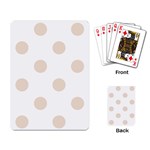 Polka Dots - Almond Brown on White Playing Cards Single Design