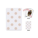 Polka Dots - Almond Brown on White Playing Cards (Mini)
