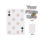 Polka Dots - Almond Brown on White Playing Cards 54 (Mini)