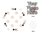 Polka Dots - Almond Brown on White Playing Cards 54 (Round)