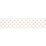 Polka Dots - Pastel Brown on White Flano Scarf (Small)