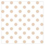 Polka Dots - Pastel Brown on White Large Satin Scarf (Square)
