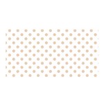 Polka Dots - Pastel Brown on White Satin Wrap