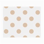 Polka Dots - Pastel Brown on White Small Glasses Cloth (2 Sides)