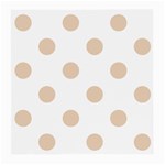 Polka Dots - Pastel Brown on White Medium Glasses Cloth