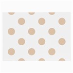 Polka Dots - Pastel Brown on White Large Glasses Cloth