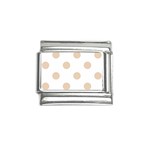 Polka Dots - Pastel Brown on White Italian Charm (9mm)