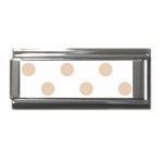 Polka Dots - Pastel Brown on White Superlink Italian Charm (9mm)