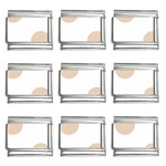 Polka Dots - Pastel Brown on White 9mm Italian Charm (9 pack)