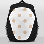 Polka Dots - Pastel Brown on White Backpack Bag