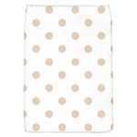 Polka Dots - Pastel Brown on White Removable Flap Cover (L)