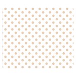 Polka Dots - Pastel Brown on White Double Sided Flano Blanket (Small)
