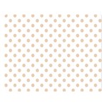 Polka Dots - Pastel Brown on White Double Sided Flano Blanket (Large)